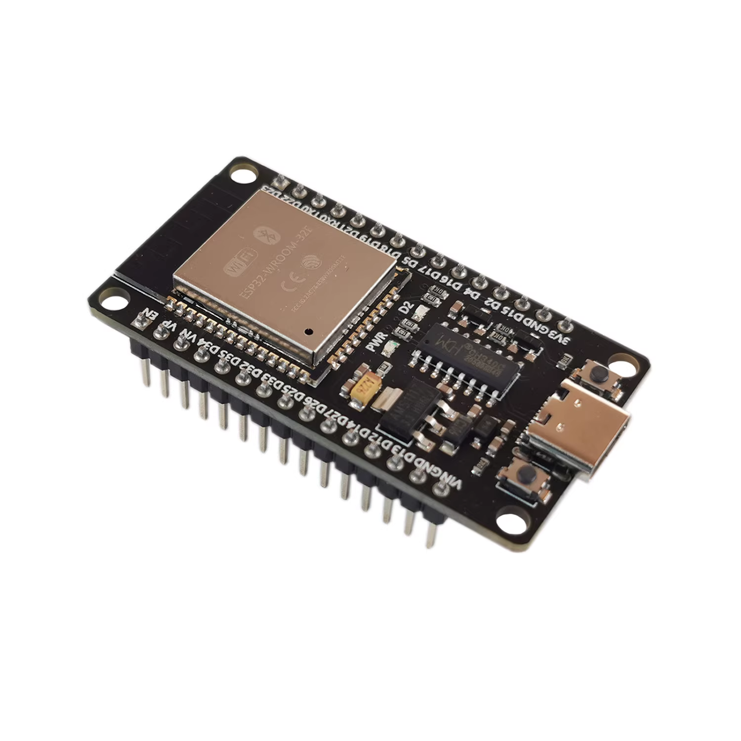 乐鑫ESP32开发板 搭载WROOM-32E 32U模块 图形化