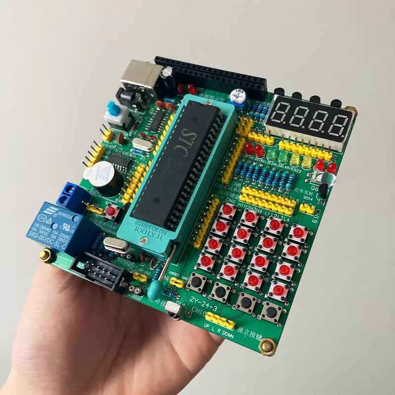 中银科技ZY-24-3学习板 51单片机实验板开发套件 DIY焊