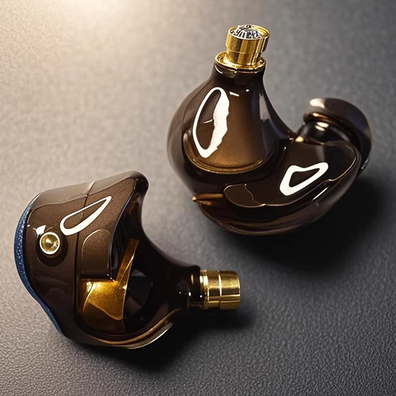 T230高解析震感HiFi手机耳机挂耳式树脂双导管变色龙游戏音乐